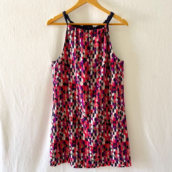 TRINA TURK Women's Size Small Halter Shift Dress Geometric Circle Design - Picture 1 of 7